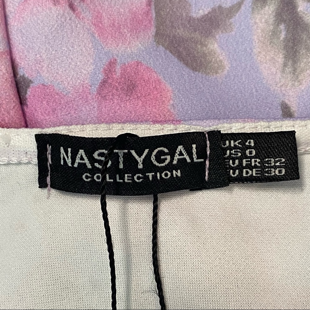 NAST GAL NWT Floral Puff Sleeve Midi Tea Dress 0 - Picture 6 of 10